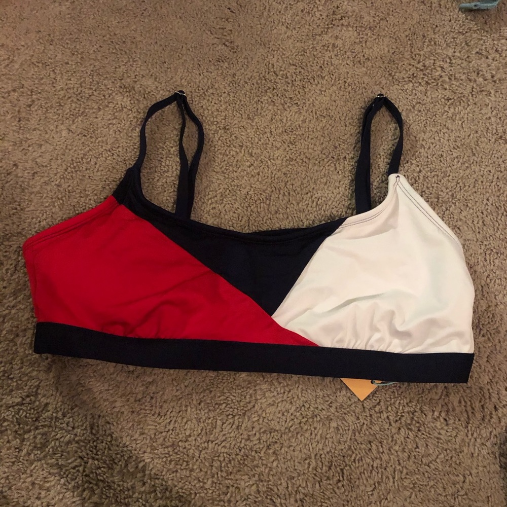 Patriotic Red white & blue bikini top
